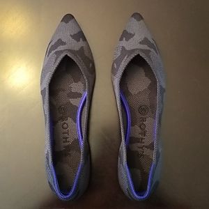 Rothys Size 9 Point Gray Camo Flats